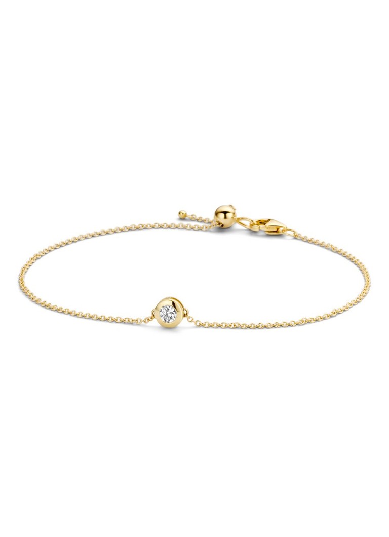 Blush Dames Armband van 14 karaat geelgoud met zirkonia 2167YZI in de kleur Geelgoud