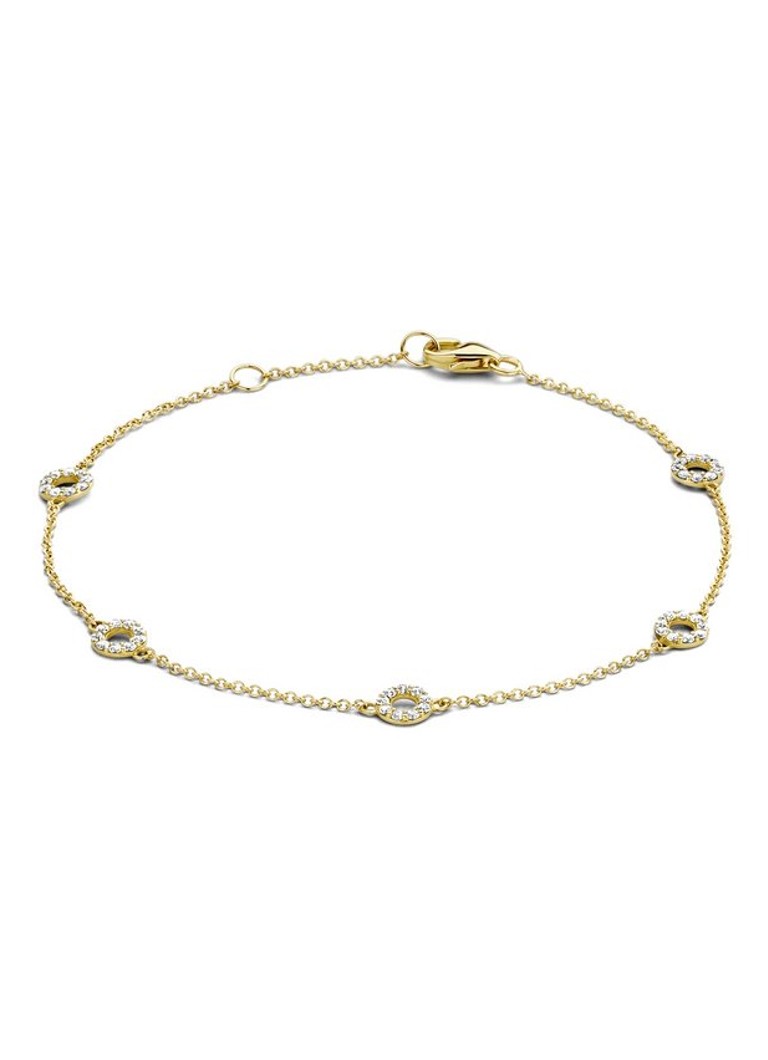 Blush Dames Armband van 14 karaat geelgoud met zirkonia 2200YZI in de kleur Geelgoud
