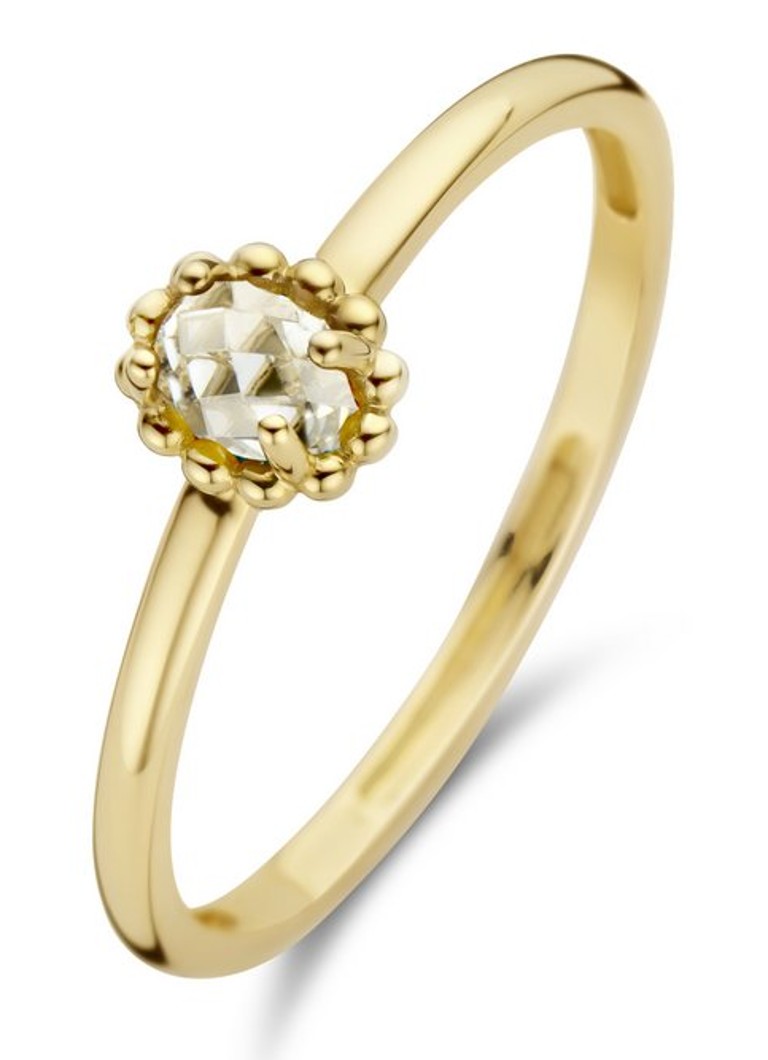 Blush Dames Ring van 14 karaat geelgoud met topaas 1227YWT in de kleur Geelgoud