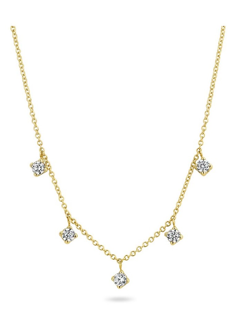 Blush Dames Ketting van 14 karaat geelgoud met zirkonia 3157YGO in de kleur Geelgoud
