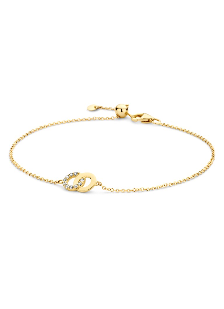Blush Dames Armband van 14 karaat geelgoud met zirkonia 2223YZI in de kleur Geelgoud