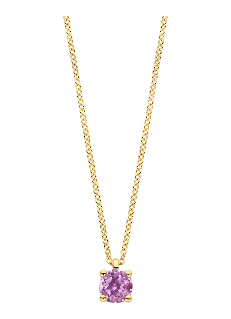 Blush Dames Ketting van 14 karaat geelgoud met amesthist 3200YPA in de kleur Geelgoud