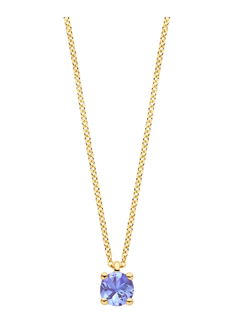 Blush Dames Ketting van 14 karaat geelgoud met tanzaniet 3200YTZ in de kleur Geelgoud