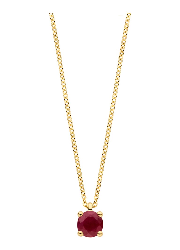 Blush Dames Ketting van 14 karaat geelgoud met robijn 3200YRU in de kleur Geelgoud