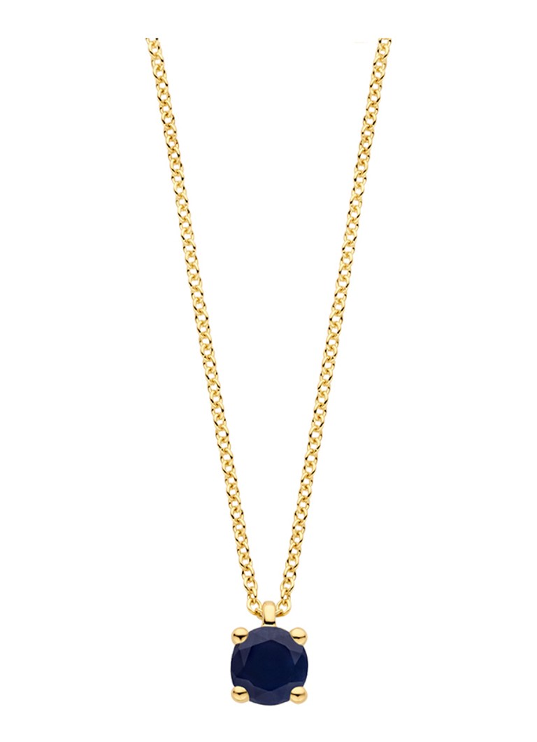 Blush Dames Ketting van 14 karaat geelgoud met saffier 3200YBS in de kleur Geelgoud