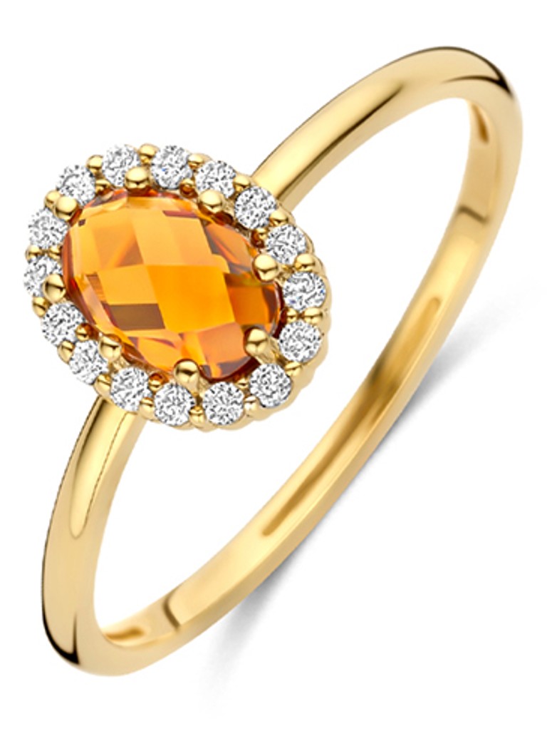 Blush Dames Ring van 14 karaat geelgoud met citrien 1271YCI in de kleur Goud