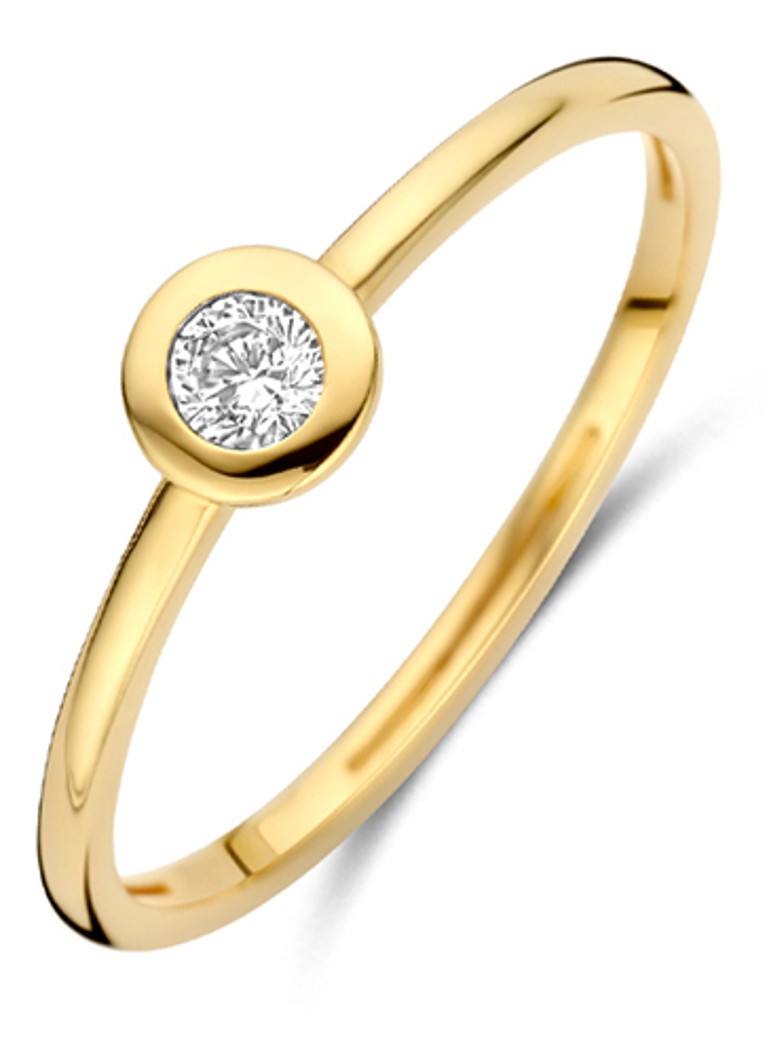 Blush Dames Ring van 14 karaat geelgoud met zirkonia 1273YZI in de kleur Goud