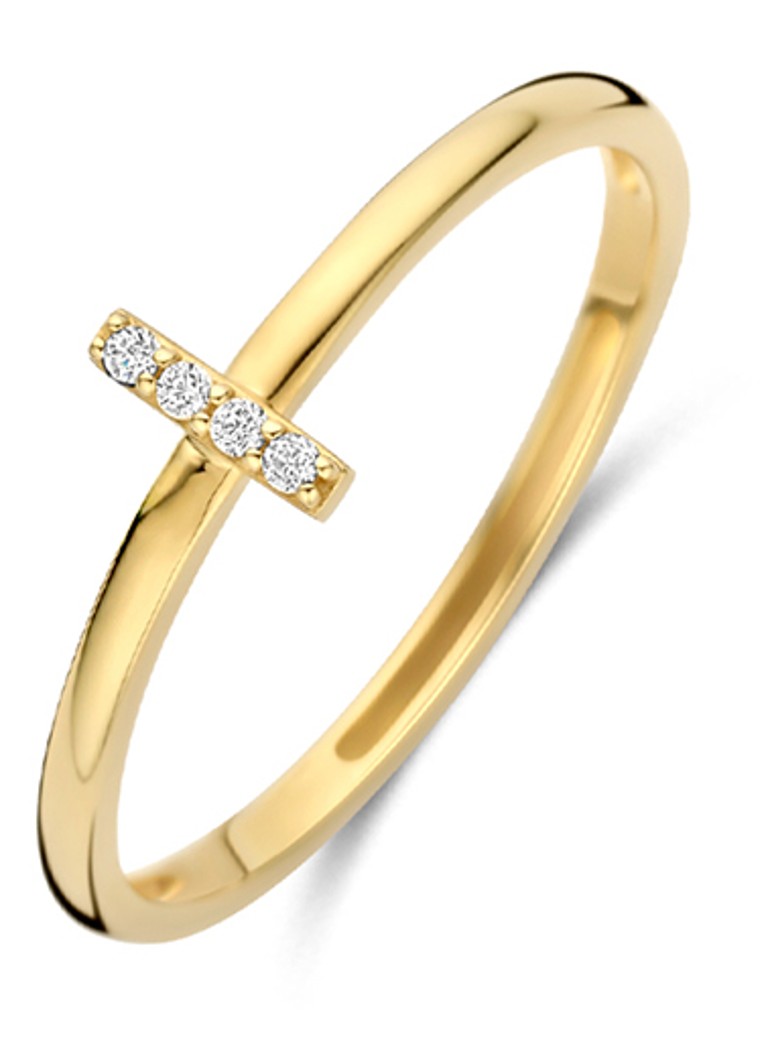 Blush Dames Ring van 14 karaat geelgoud met zirkonia 1270YZI in de kleur Goud
