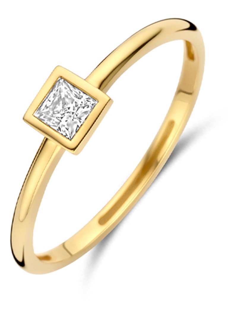 Blush Dames Ring van 14 karaat geelgoud met zirkonia 1274YZI in de kleur Goud