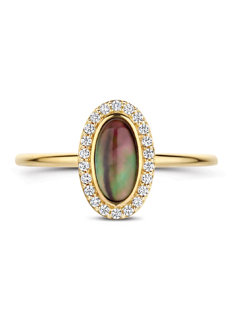 Blush Dames Ring van 14 karaat geelgoud met zirkonia 1279YBQ in de kleur Geelgoud