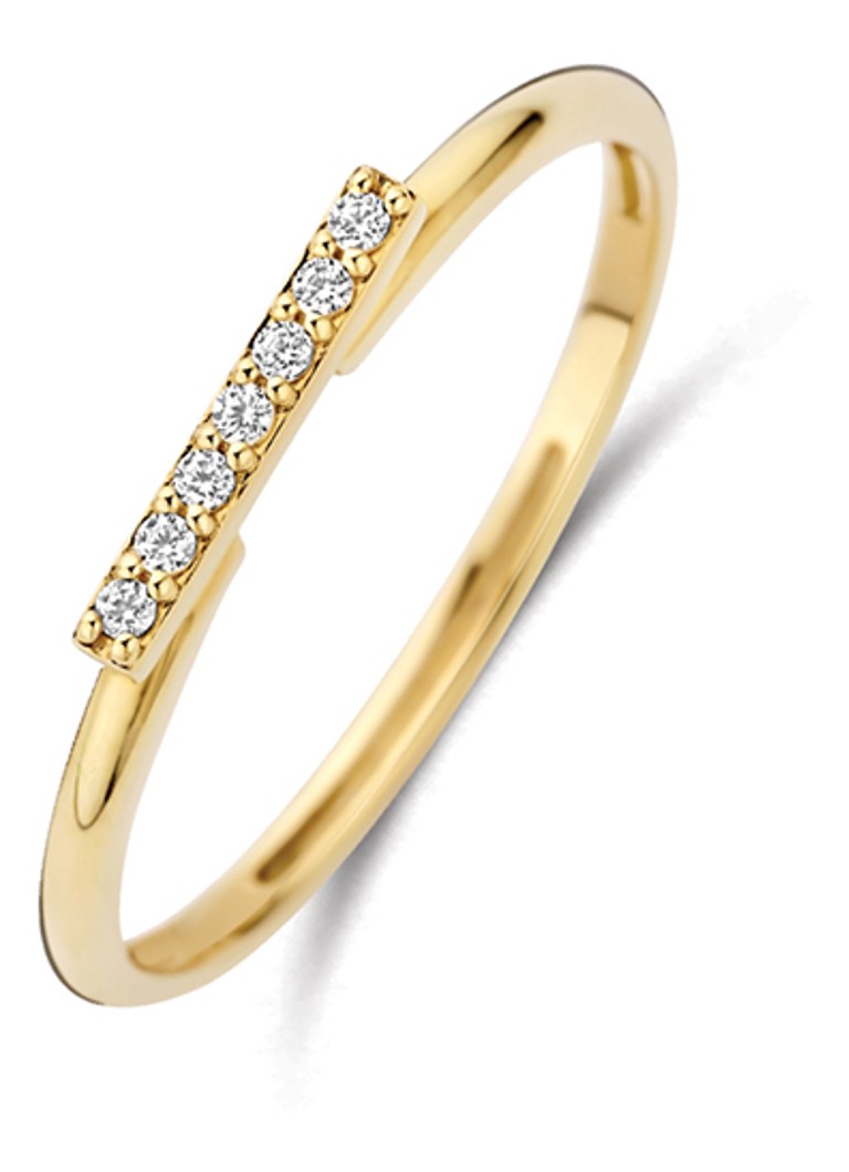 Blush Dames Ring van 14 karaat geelgoud met zirkonia 1290YZI in de kleur Geelgoud