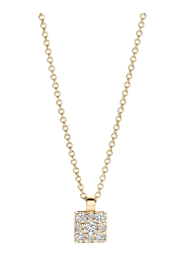 Blush Dames Ketting van 14 karaat geelgoud met zirkonia 3205YZI in de kleur Geelgoud