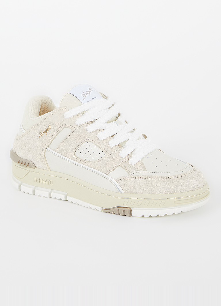 Axel Arigato Dames Area Lo Fluffy sneaker met suède details in de kleur Beige, maat: 41