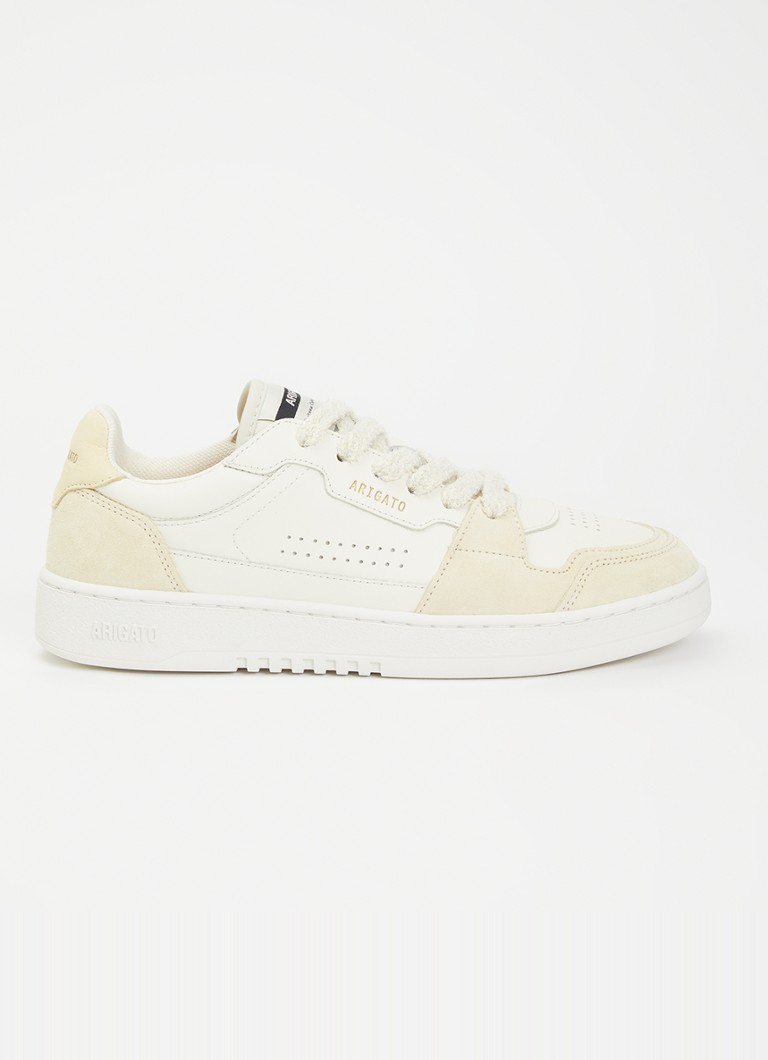 Axel Arigato Dames Dice Lo sneaker van leer met suède details in de kleur Lichtgeel, maat: 40
