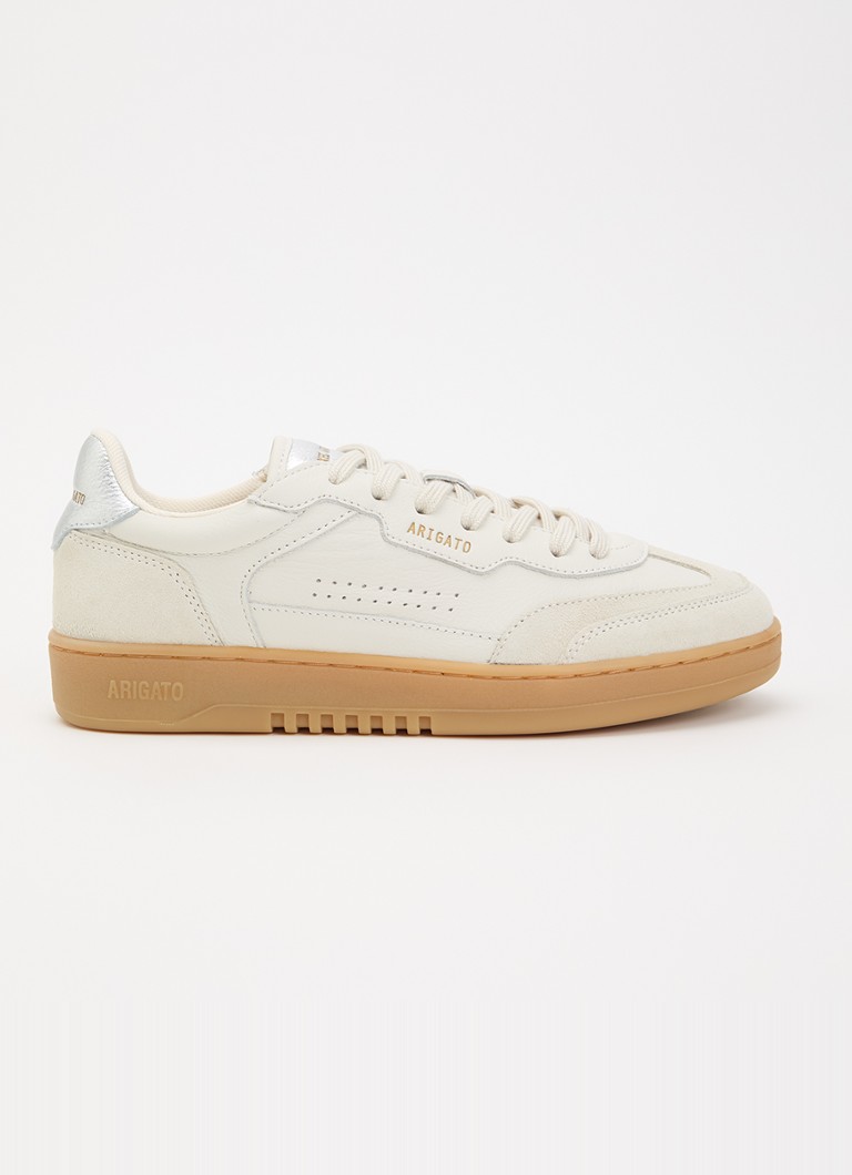 Axel Arigato Dames Dice T-Toe sneaker van Nubuckleer met suéde details in de kleur Gebroken wit, maat: 39