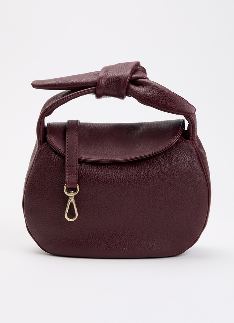 O My Bag Dames Coco Croissant handtas van leer met afneembare schouderriem in de kleur Bordeauxrood, maat: 1SZ