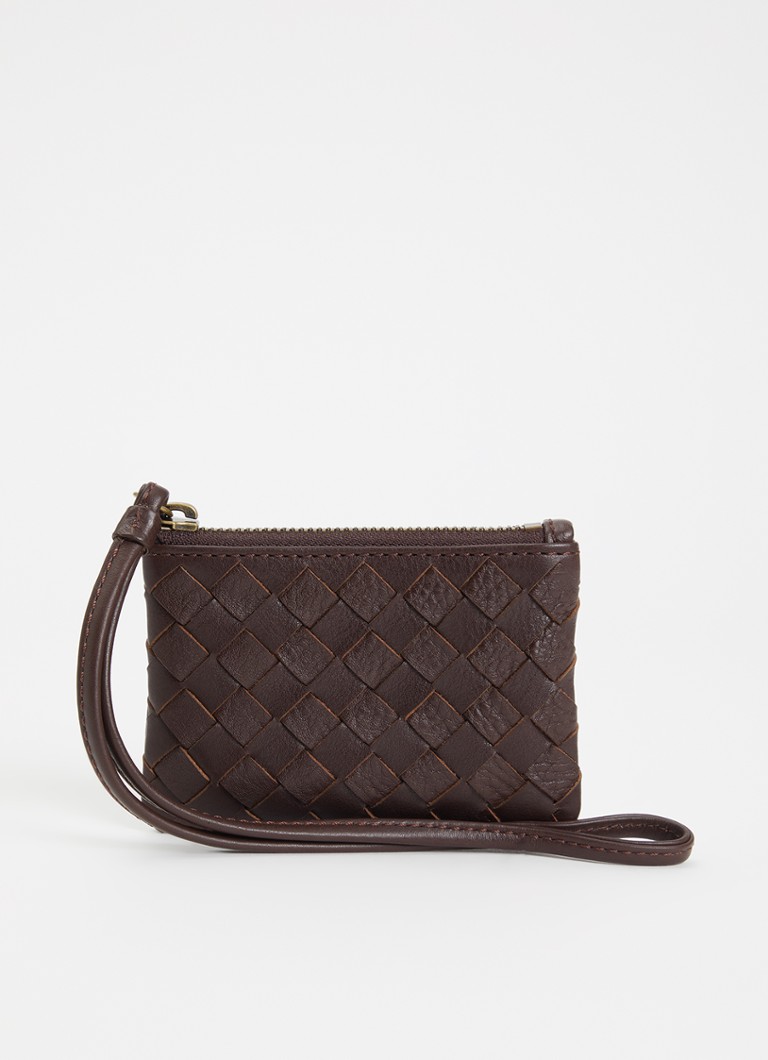 O My Bag Dames Lexi Mini sleuteletui van leer in de kleur Chocoladebruin, maat: 1MAAT