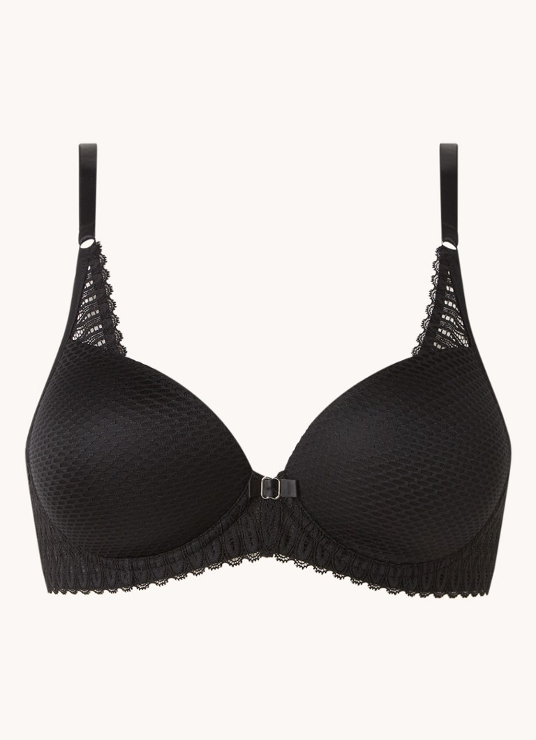Triumph Dames Aura Spotlight voorgevormde bh met kant in de kleur Zwart, maat: E75