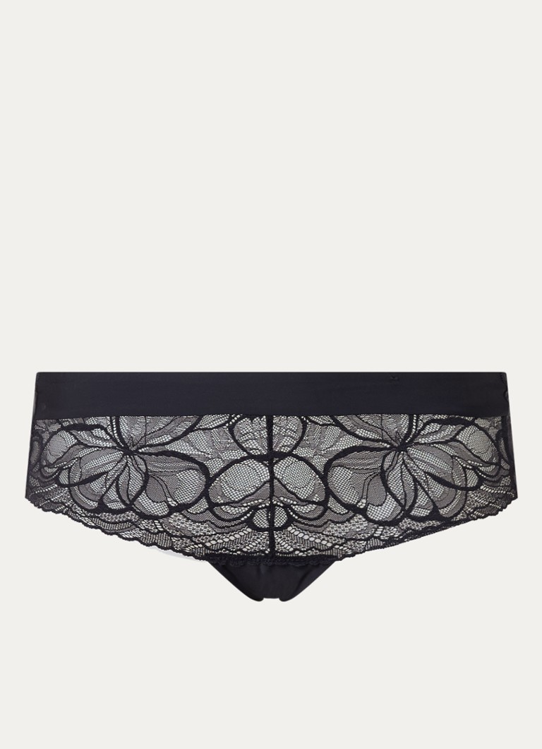 Triumph Dames Body Make-Up Illusion naadloze shorty van kant in de kleur Zwart, maat: 36