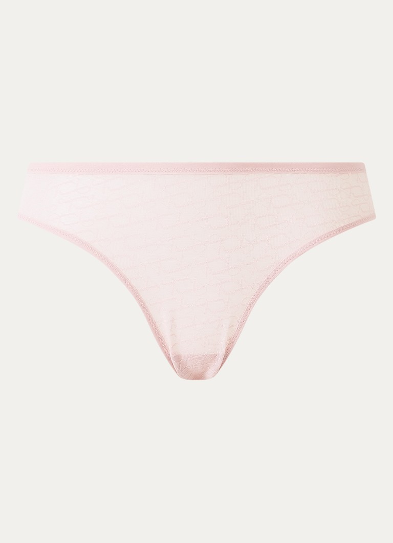 Triumph Dames Signature Sheer slip van mesh met logoprint in de kleur Lichtroze, maat: 40