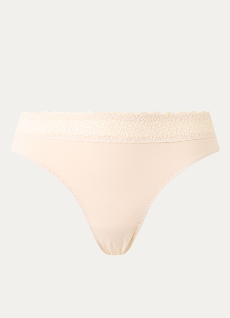 Triumph Dames Feel of Modal string met kant in de kleur Creme, maat: XL