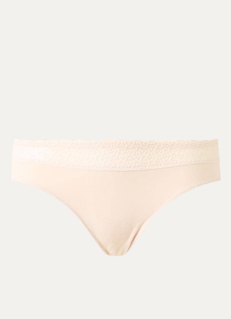 Triumph Dames Feel of Modal slip met kant in de kleur Creme, maat: XL