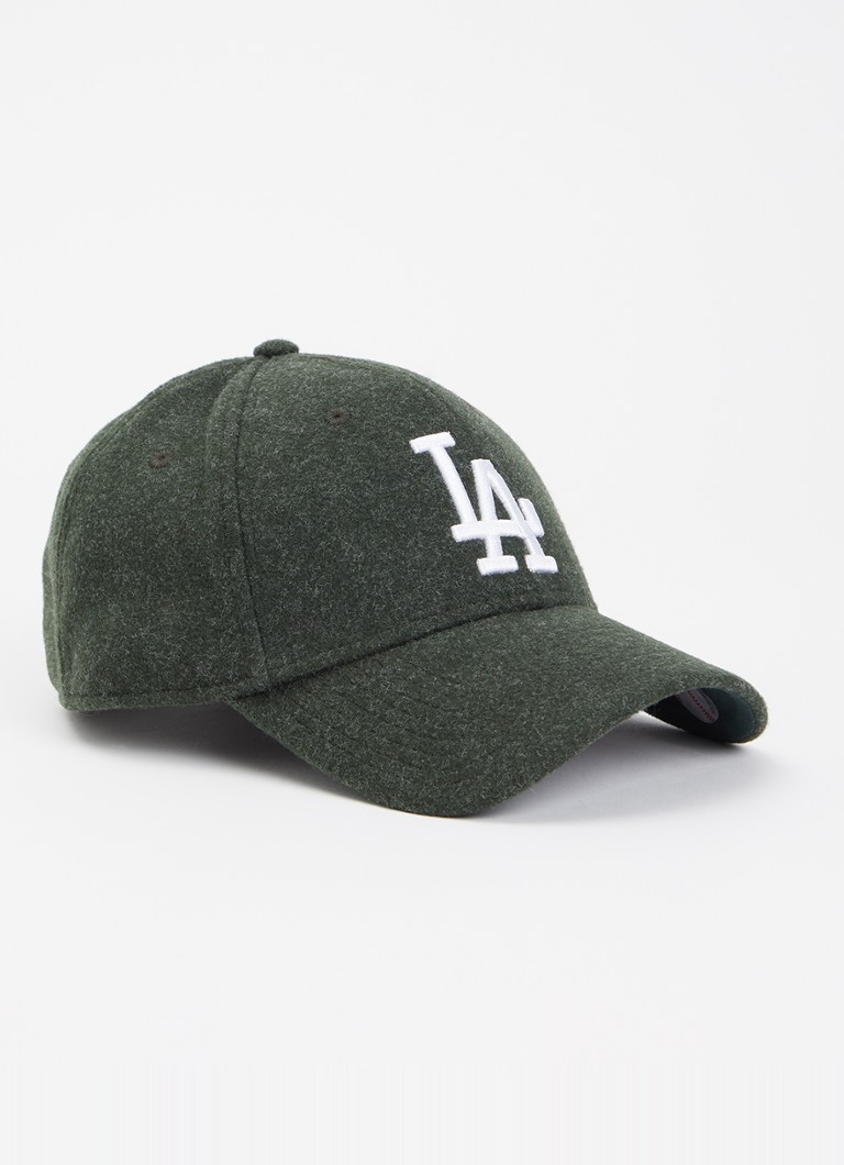 New Era Heren Pet met logoborduring in de kleur Donkergroen, maat: OS