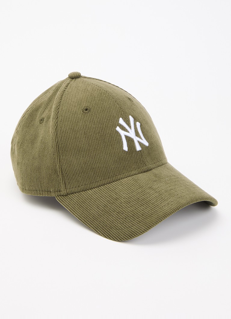 New Era Heren 9Forty pet van corduroy met logoborduring in de kleur Bronsgroen, maat: OS