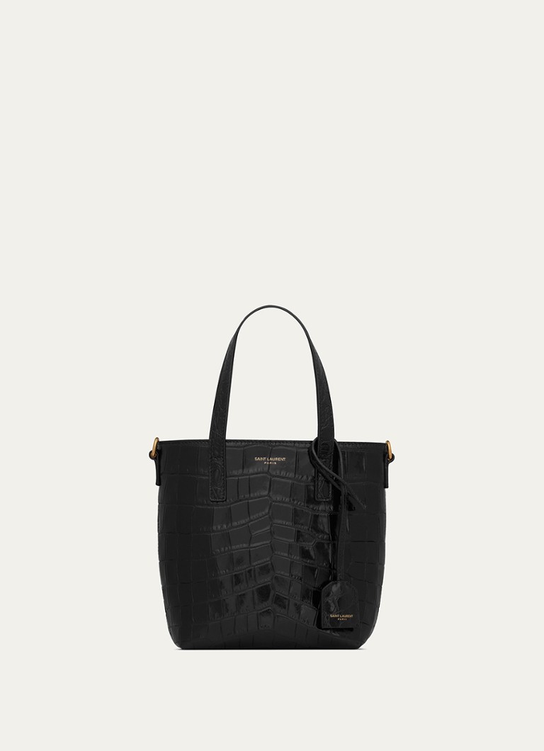 Saint Laurent Dames Mini Toy handtas van kalfsleer in de kleur Zwart