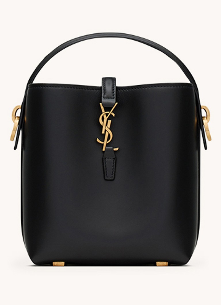 Saint Laurent Dames Le 37 Mini crossbodytas van kalfsleer in de kleur Zwart