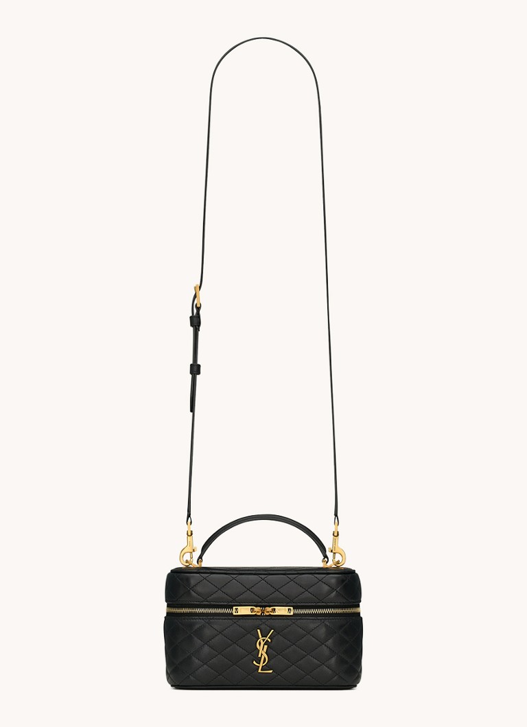 Saint Laurent Gaby Mini toilettas van quilted lamsleer Zwart - Deal
