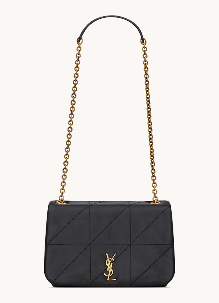 Saint Laurent Dames Jamie 4.3 Mini schoudertas van lamsleer in de kleur Zwart