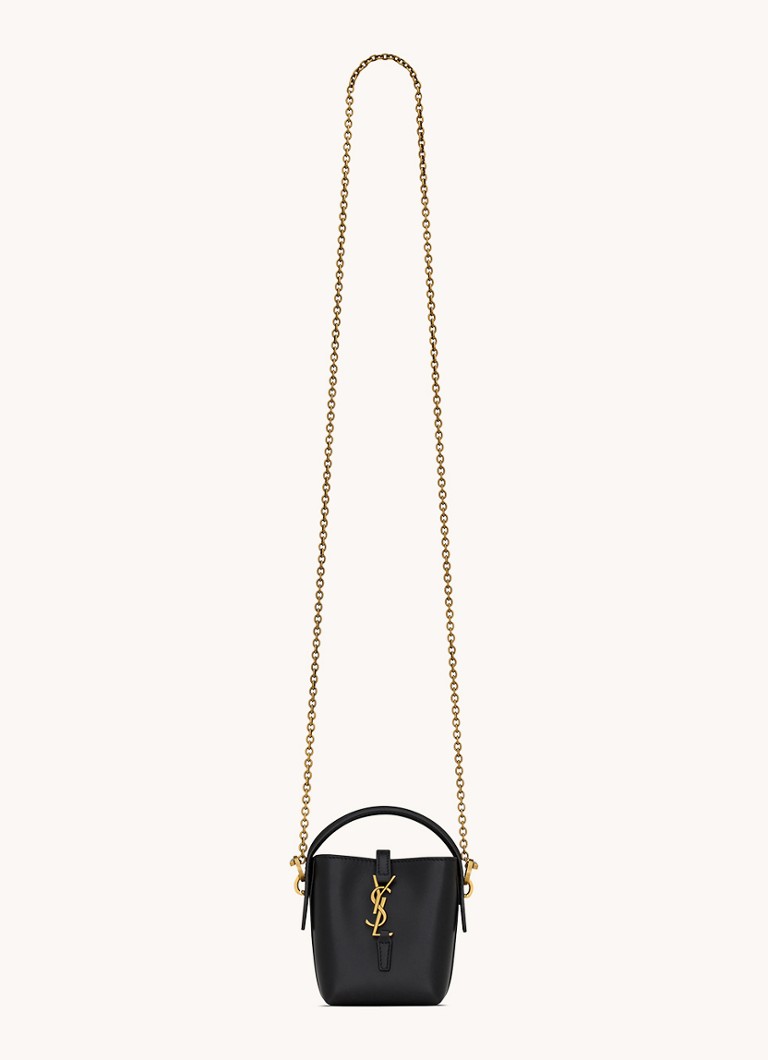 Saint Laurent Dames Le 37 Micro crossbodytas van kalfsleer in de kleur Zwart