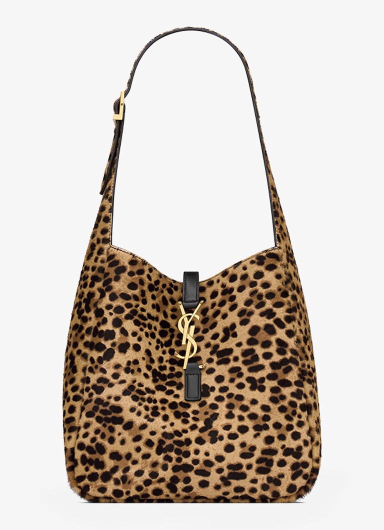 Saint Laurent Dames Le 5 À 7 Supple Small shopper van kalfsleer met ponyhair in de kleur Camel