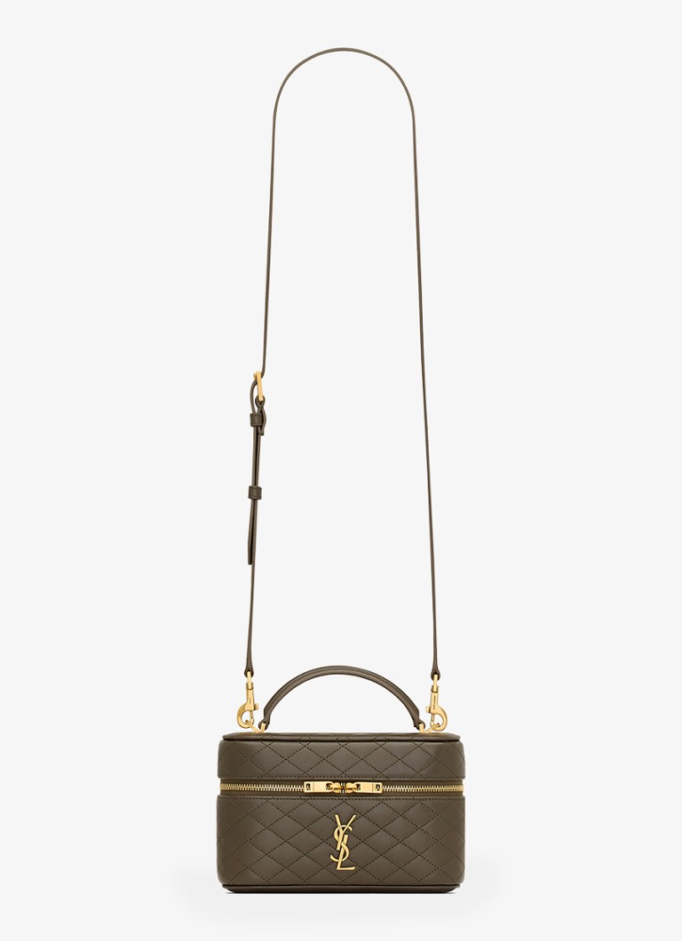 Saint Laurent Dames Gaby handtas van lamsleer in de kleur Bronsgroen
