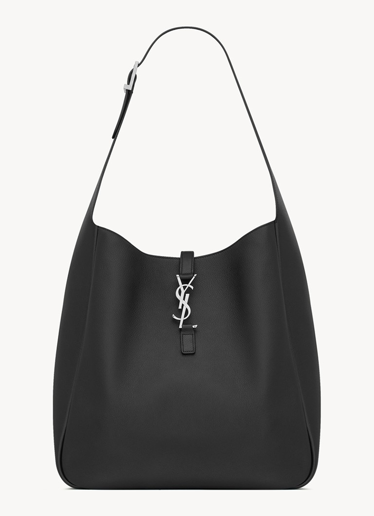 Saint Laurent Dames Le 5 À 7 Supple Large schoudertas van kalfsleer in de kleur Zwart