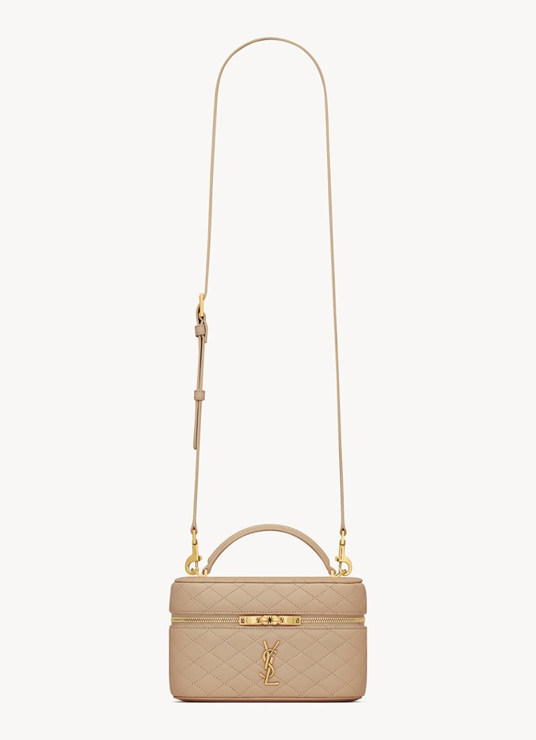Saint Laurent Dames Gaby Vanity handtas van lamsleer in de kleur Beige