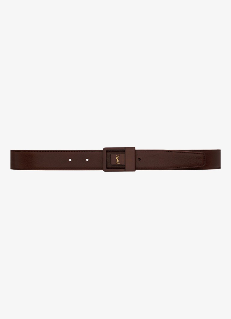 Saint Laurent Dames Boucle La 66 riem van kalfsleer in de kleur Bruin