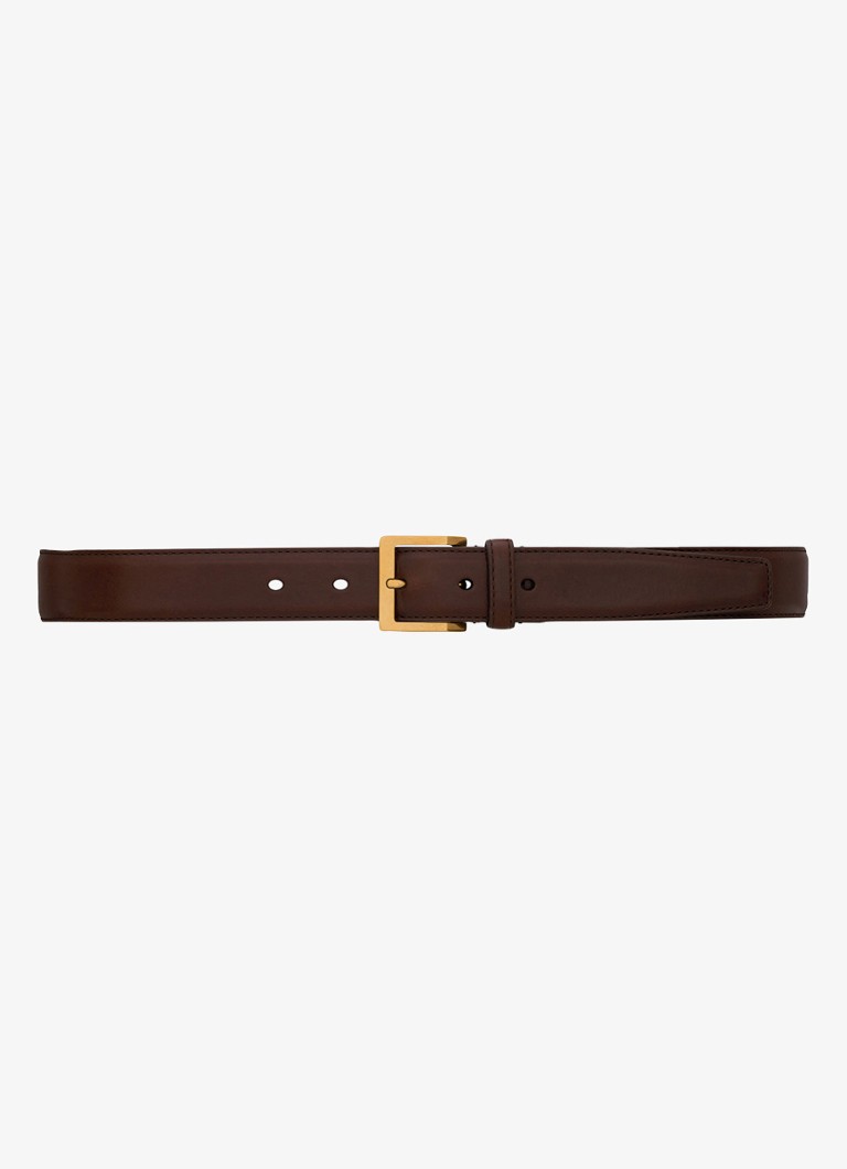 Saint Laurent Dames Riem van kalfsleer in de kleur Bruin