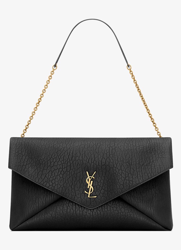 Saint Laurent Dames Cassandre XXL schoudertas van lamsleer in de kleur Zwart