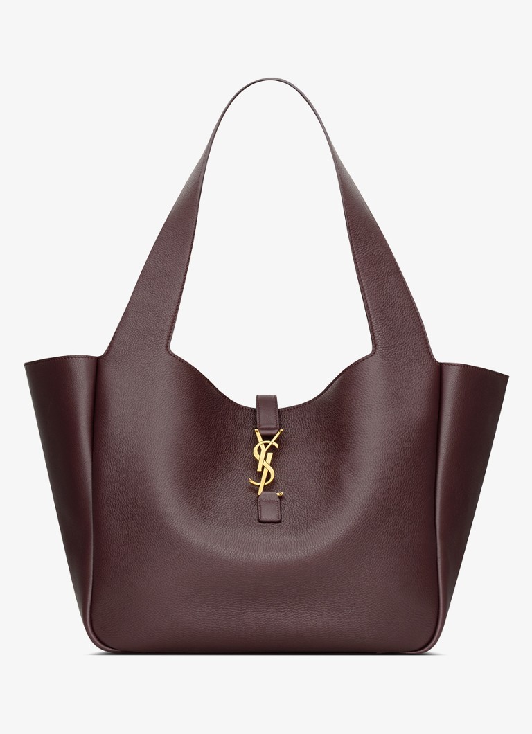 Saint Laurent Dames Le 5 À 7 Bea shopper van kalfsleer in de kleur Bordeauxrood