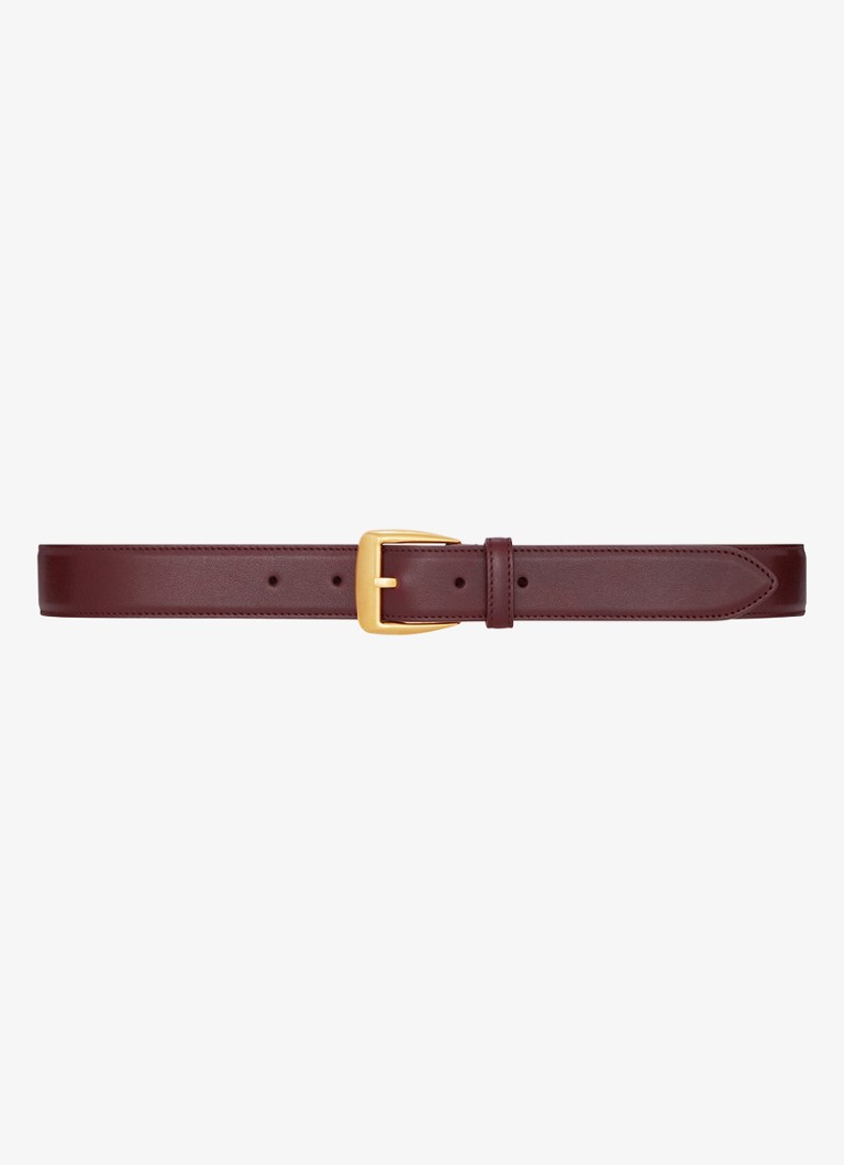 Saint Laurent Dames Riem van kalfsleer in de kleur Bordeauxrood