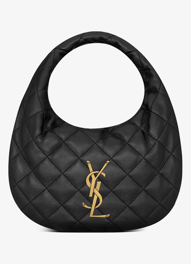 Saint Laurent Dames Icarino handtas van lamsleer in de kleur Zwart