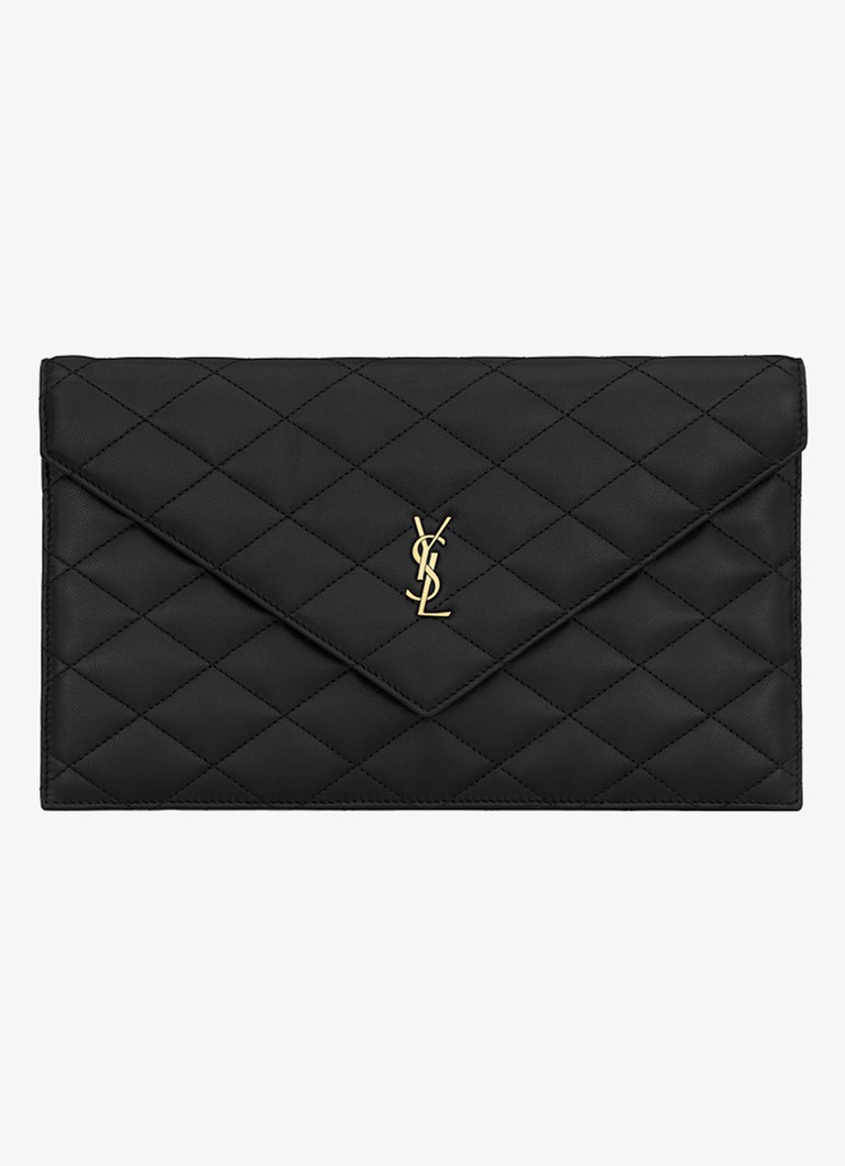 Saint Laurent Dames Paris clutch van lamsleer in de kleur