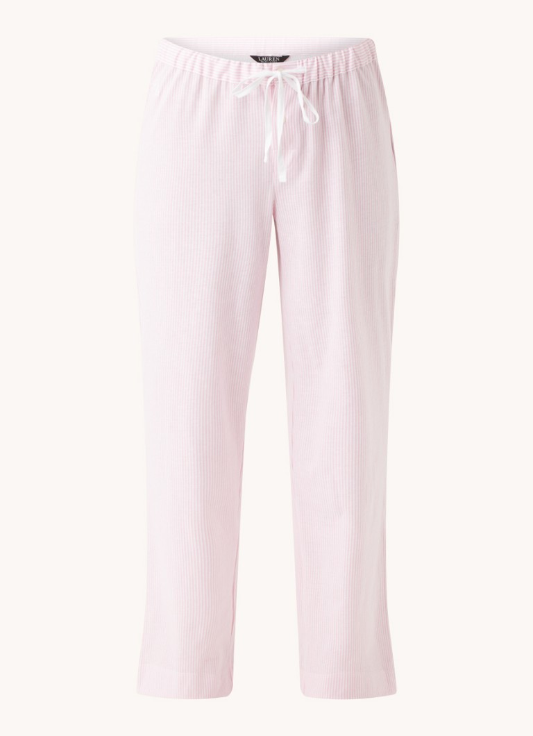Ralph Lauren Dames Seperate pyjamabroek met streepprint in de kleur Lichtroze, maat: XL