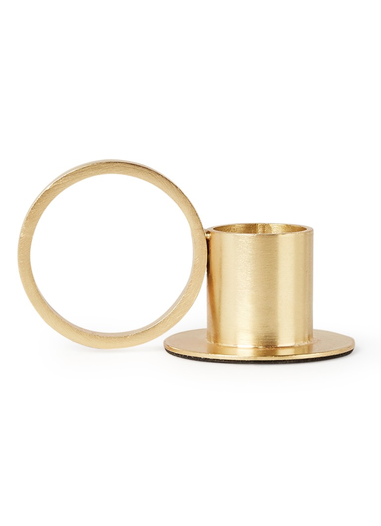Urban Nature Culture Circle kandelaar 4,5 cm Goud - Deal