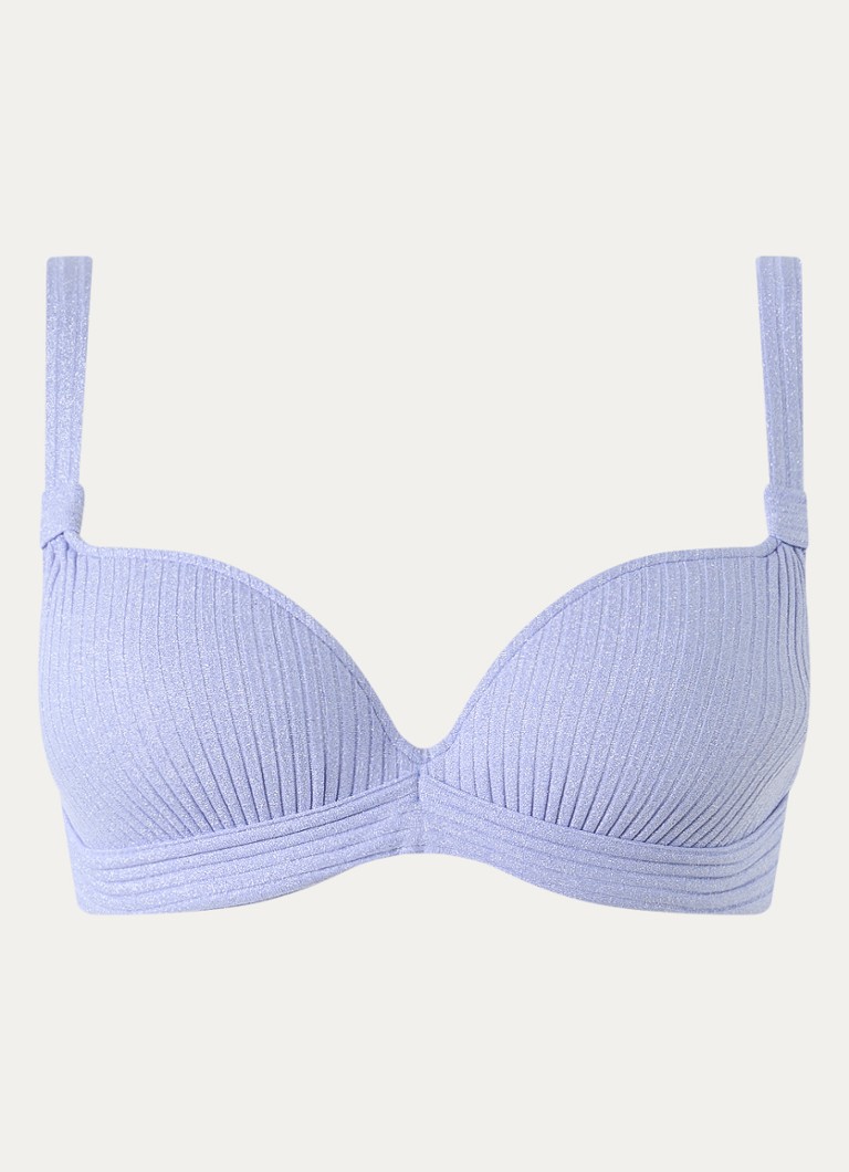 Marie Jo Dames Tinjis voorgevormde bikinitop met lurex in de kleur Blauwgrijs
