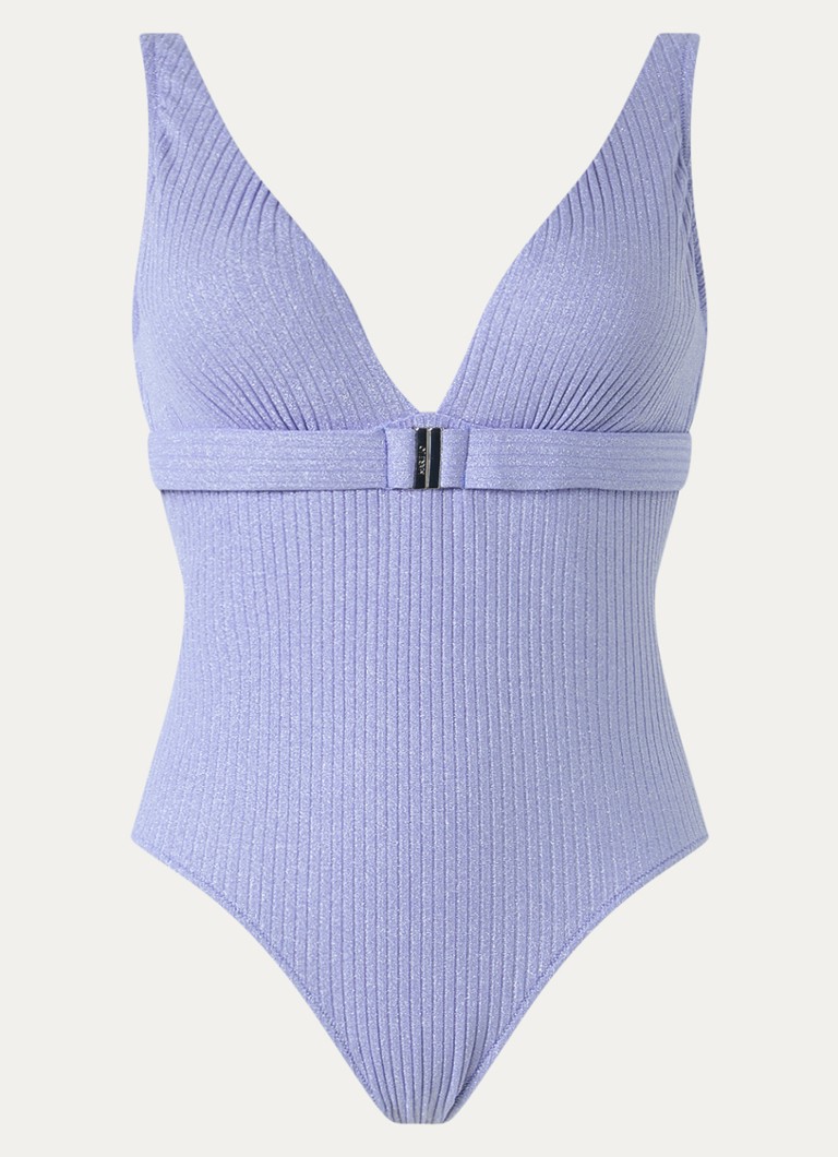 Marie Jo Dames Tinjis voorgevormd badpak met lurex in de kleur Staalblauw