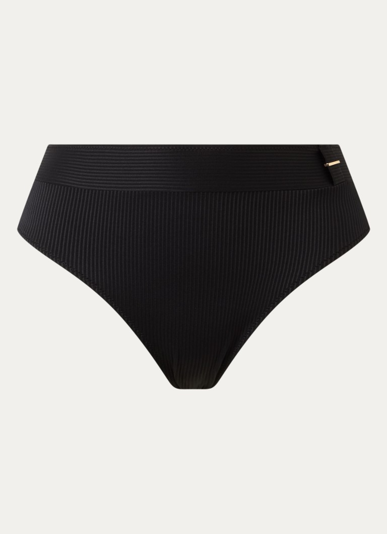 Marie Jo Dames Cassie high waisted bikinislip met structuur in de kleur Zwart