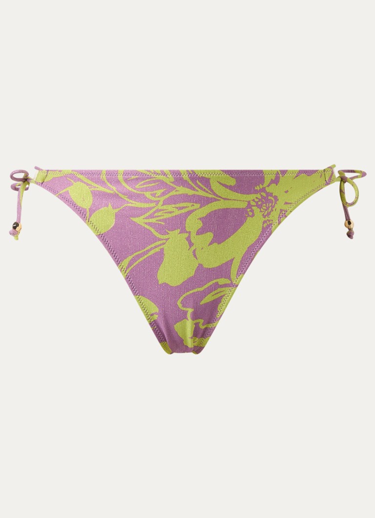 Marie Jo Dames Chalia bikinislip met lurex en bloemenprint in de kleur Lila